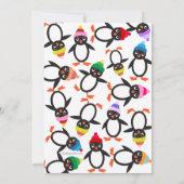 Invitation Fête d'anniversaire mignonne de patinage de glace (Dos)