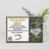 Invitation Fête d'anniversaire militaire de thème (Debout devant)