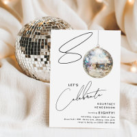 Fête d'anniversaire minimaliste avec boule disco p
