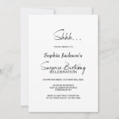 Invitation Fête d'anniversaire minimaliste moderne (Devant)