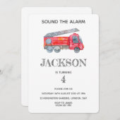 Invitation Fête d'anniversaire minimaliste moderne (Devant / Derrière)