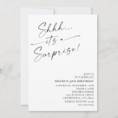 Invitation Fête d'anniversaire minimaliste surprise (Devant)