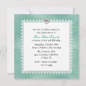 Invitation Fête d'anniversaire Mint Green Quinceañera (Dos)
