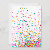 Invitation Fête d'anniversaire mixte colorée pour enfants (Dos)