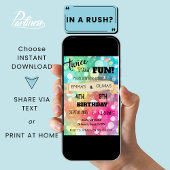 Invitation Fête d'anniversaire mixte frère jumelle fille garç