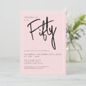 Invitation Fête d'anniversaire moderne 50ème Cinquante-cinqua (Debout devant)