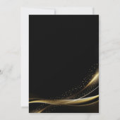 Invitation Fête d'anniversaire moderne Black and Gold (Dos)
