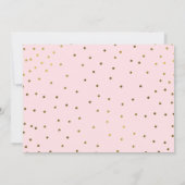 Invitation Fête d'anniversaire moderne douce 16 Gold & Pink B (Dos)