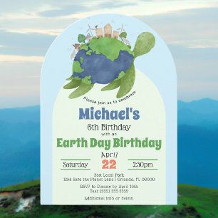Invitation Fête d'anniversaire moderne et mignonne pour la Jo