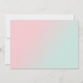 Invitation Fête d'anniversaire moderne floral ombre sweet six (Dos)