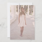 Invitation Fête d'anniversaire moderne floral ombre sweet six (Dos)