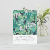 Invitation Fête d'anniversaire Moderne Panther Jungle (Debout devant)
