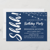 Invitation Fête d'anniversaire moderne surprise (Devant)