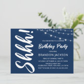 Invitation Fête d'anniversaire moderne surprise (Debout devant)