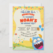 Invitation Fête d'anniversaire Monster pour tous les âges (Devant)