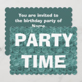 Invitation Fête d'anniversaire motif d'enveloppement de bulle (Devant / Derrière)