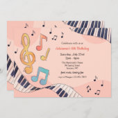 Invitation Fête d'anniversaire musicale (Devant / Derrière)