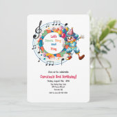 Invitation Fête d'anniversaire musicale de l'enfant (Debout devant)