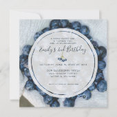 Invitation Fête d'anniversaire myrtille (Devant)