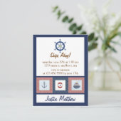 Invitation Fête d'anniversaire nautique (Debout devant)