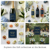 Invitation Fête d'anniversaire Navy Or Art Déco 80