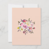 Invitation Fête d'anniversaire n'importe quel âge Fleurs aqua (Dos)