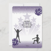 Invitation Fête d'anniversaire, n'importe quel âge pourpre (Dos)