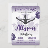 Invitation Fête d'anniversaire, n'importe quel âge pourpre (Devant)