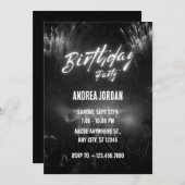 Invitation Fête d'anniversaire noire (Devant / Derrière)