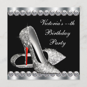 Invitation Fête d'anniversaire noire des femmes