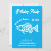 Invitation Fête d'anniversaire-O-Fish-ally poisson hawaïen (Devant)