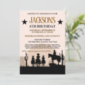 Invitation Fête d'anniversaire occidentale (Debout devant)