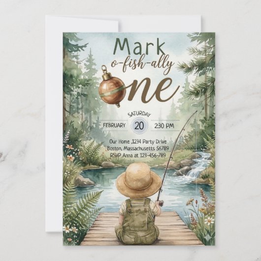 Invitation Fête d'anniversaire Ofishally One Boy (Devant)