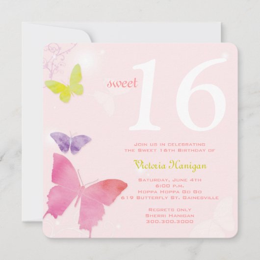 Invitation Fête d'anniversaire orientée du bonbon 16 à (Devant)