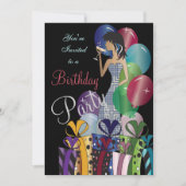 Invitation Fête d'anniversaire ou enterrement de vie de jeune (Devant)