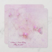 Invitation Fête d'anniversaire papillon (Devant / Derrière)