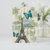 Invitation fête d'anniversaire parisienne (Debout devant)