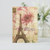 Invitation fête d'anniversaire parisienne (Debout devant)
