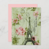 Invitation fête d'anniversaire parisienne (Devant / Derrière)