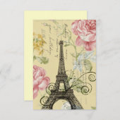 Invitation fête d'anniversaire parisienne (Devant / Derrière)