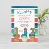 Invitation Fête d'anniversaire pas comme les autres Cactus de (Debout devant)