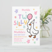 Invitation Fête d'anniversaire pastel de 2 ans de Two Silly G (Debout devant)