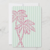 Invitation Fête d'anniversaire pastel de plage à Palm Springs (Dos)