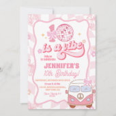Invitation Fête d'anniversaire Pastel Retro 10 ans (Devant)