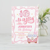 Invitation Fête d'anniversaire Pastel Retro 10 ans (Debout devant)
