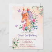 Invitation Fête d'anniversaire Pastel rose bébé (Devant)