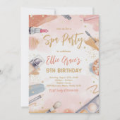 Invitation Fête d'anniversaire Pastel Spa (Devant)