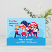 Invitation Fête d'anniversaire patriotique (Debout devant)