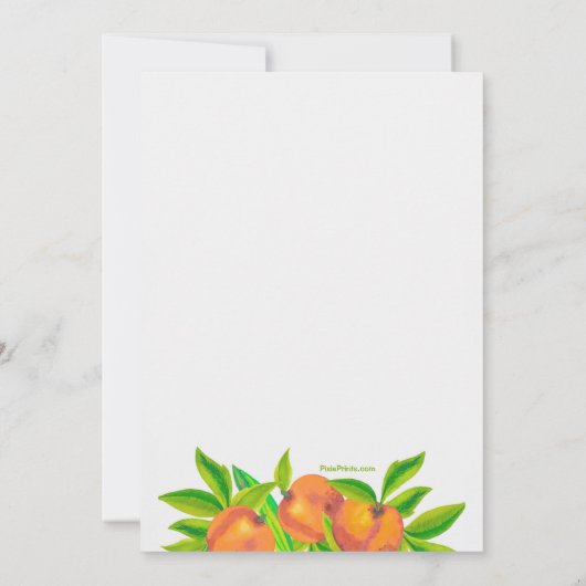 Invitation Fête d'anniversaire Peach (Dos)