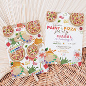 Invitation Fête d'anniversaire peinture et pizza